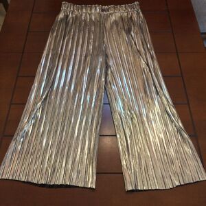 Women’s Metallic silver pleated pants 2xl
